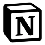 Logo of Notion: The visual representation of Notion, the all-in-one workspace for wiki, docs, and projects.