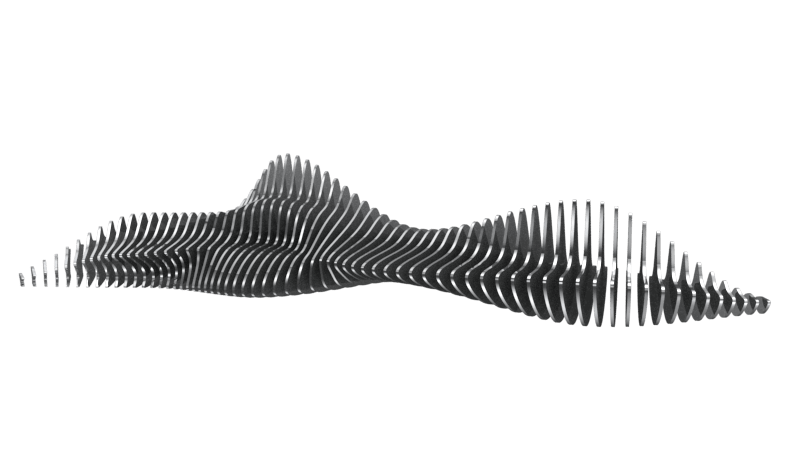 Photo of Wavy Bench: A captivating image showcasing the innovative Wavy Bench, a creative fusion of bionic forms and parametric design expertise (2020).