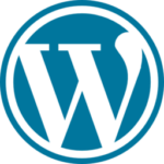 Logo of WordPress: The iconic visual representation of the WordPress web content management system.